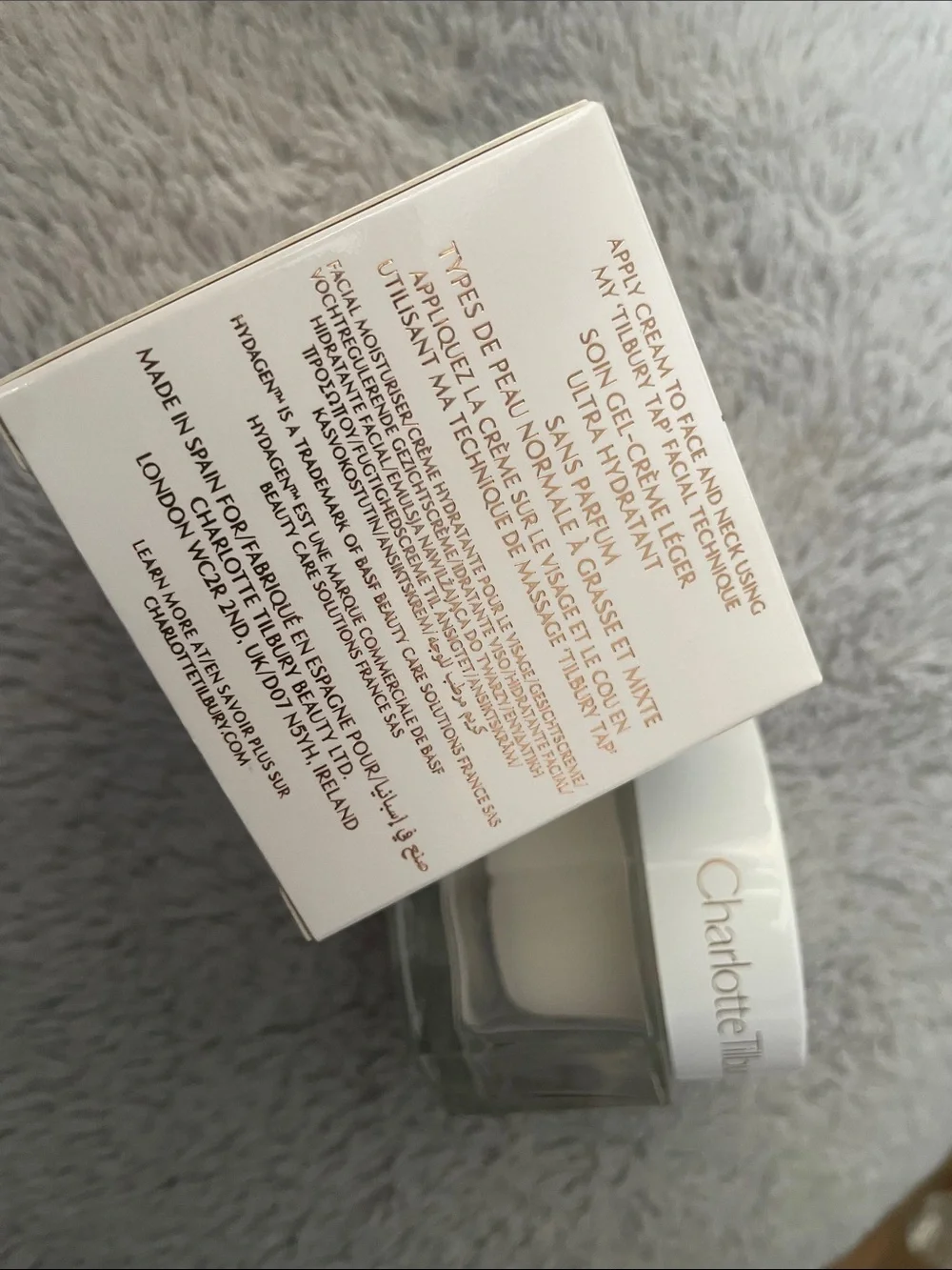 Charlotte Tilbury packaging moisturizing